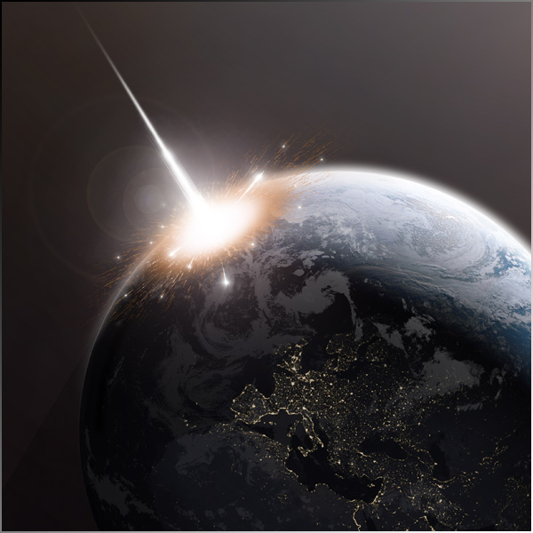 Asteroid strike on Earth